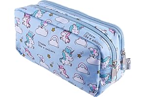 SIQUK Piórnik o dużej pojemności podwójne torby piórnik piórnik dla dziewczynek chłopców i dorosłych