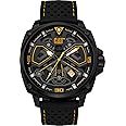 CAT 'Tokyo' Men Watch, 44mm case, Black face, Stainless Steel case, Silicone Strap, Black/Yellow dial (AJ.161.21.127)