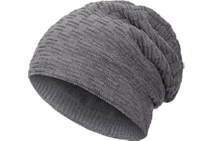 Compagno warm gefütterte Wintermütze Beanie Strickmütze Hat Herren Damen Mütze Haube Einheitsgröße
