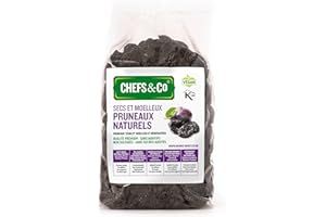 CHEFS & CO Pruneaux Moelleux Dénoyautés ( sans sucre ) -750g | 100% naturelles Fruits entiers | Qualité Premium | Sans Additifs, Sans Soufre et Sans Sucre | fraîchement scellés