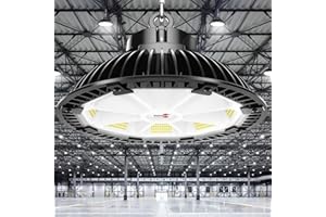 ÖUESEN Luz de taller LED 200W, Luz de taller LED 28000LM, Luz de taller UFO impermeable IP65, Luz de taller LED industrial para garaje, 5000K blanco frío