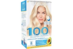 Garnier 100% Ultra Blond Kit de Décoloration Sans Ammoniaque - Éclaircissement Maximum - Effet Anti-Paille