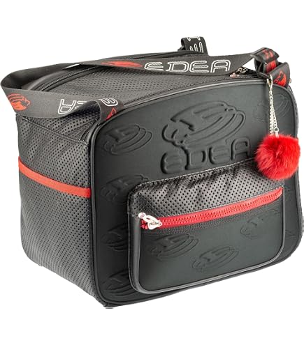 Edea Sac Pour Patins à Glace Fuxia - Polyester Renforcé, Poches Multiples, Fond Clouté