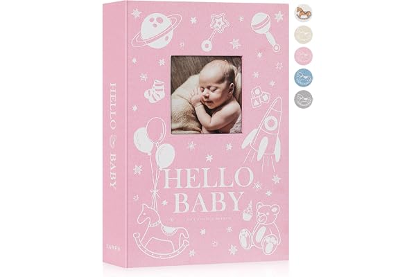 Lanpn Album Photo Bébé 10x15 300 Pochette, Insérer un Album de Bebe, Album Photo Enfant, Livre Photo Bebe, Nouveau Cadeau Naissance Fille Garcon, Baby photo album Rose