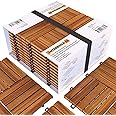INTERBUILD Acacia pavimento per esterno | Espresso | 30 x 30 cm, 0,9 ㎡ per CONFEZIONE | pavimento esterno incastro per Patio 