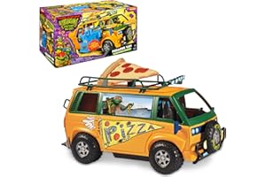 PLAYMATES Tortues Ninja, Camion de Combats, Lance Pizza motorisé, Peut contenir Les Figurines de 12 cm, Jouet pour Enfants dès 4 Ans, Giochi Preziosi,TU804