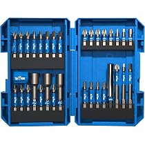 LaBear 29-teiliges 1/4 Zoll Steckschlüssel-Set – Flex-Kopf Ratsche, Bits, Spline Nüsse & Halter Für Heimwerker
