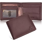 HORNBULL Men's Stella Genuine Leather RFID Blocking Wallet - Black, Multiple Compartments