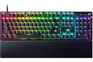 Razer Huntsman V3 Pro 8KHz - 100% mechaniczna klawiatura gamingowa - 8KHz HyperPolling - pomarańczowe przełączniki dotykowe - 0,1-4,0mm - Snap Tap - Rapid Trigger - QWERTY US Układ | Czarny