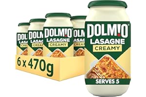 Dolmio Creamy Sauce for Lasagne, White Pasta Sauce Jar, Bulk Multipack 6 x 470g