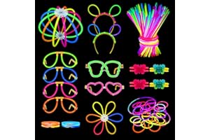 Christmas Decorations,Segotendy 100 Christmas Glow Sticks,232pcs Party Bag Fillers,Glowstick Pack for Children Adult,Neon Bracelets Necklaces,Glow in Dark Party Supplies for Birthday New Year Eve 2026