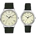 TIMEX Pairs Beige Round Analog Brass Dial Watch- TW00PR299