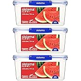 Sistema KLIP IT PLUS Food Storage Containers | 3.35 L | Leak-Proof, Stackable & Airtight Fridge/Freezer Containers with Lids 