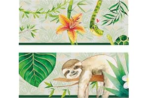 ‎SUNNYWALL Sunnywall® Wandbordüre Dschungel einzigartiges Design | Baby- Kinderzimmer Dekoration | hochwertiges Tapetenvlies | 400 x 12 cm