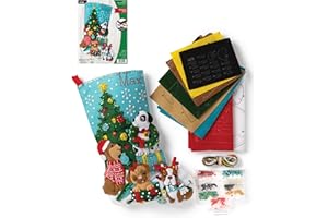 Bucilla Filz-Applikation, 45,7 cm, Strumpfherstellung, Weihnachtshunde, perfekt für DIY Kunst und Handwerk, 89251E