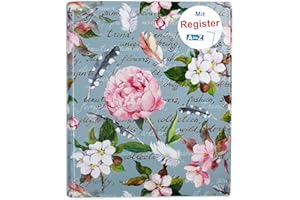 RNK - Verlag 46701 Raccoglitore ad anelli per DIN A5 con indice A-Z blossom magic 1 pz.