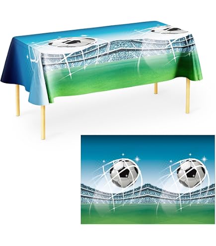 Procos Party Set Soccer - 52 Pièces Vaisselle Jetable Foot - Assiettes, Gobelets, Serviettes - Anniversaire Enfant Thème Football