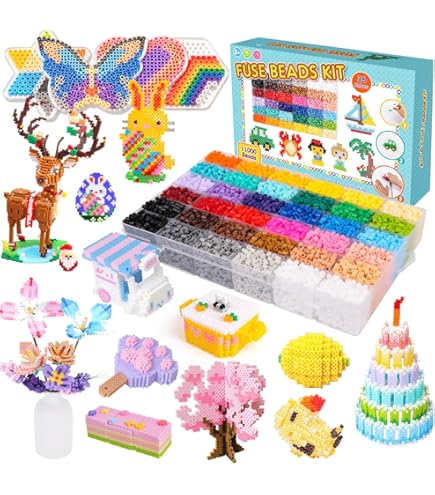 HAMA Sachet de 6000 perles moyennes mélange de 22 couleurs