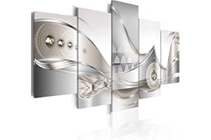 CUADROS B&D XXL murando Impression sur toile intissee 200x100 cm cm 5 parties tableau tableaux decoration murale photo image artistique photographie graphique fleurs orchidée Abstrait b-A-0073-b-o