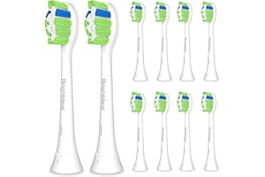 BRIGHTDEAL Wymienne głowice szczoteczki Kompatybilny z Philips – elektryczne wymienne głowice szczotek do serii 2 do sterowania płytką nazębną, Protectiveclean, HealthyWhite, FlexCare, EasyClean, 10 szt