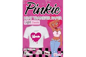 Lovein A4X10 Sheets Light Inkjet Printer Heat Transfer Paper White Cotton Fabric Iron-on Transfer Paper Tshirt Printing Paper Printable Vinyl Transparent Film No Blank(LI-H-L1.0-10)