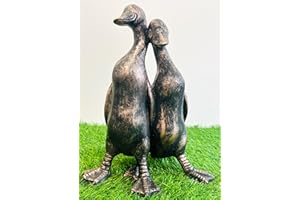 My Square Mile Vintage Duck Garden Ornament Outdoor/indoor Statue Sculpture Pair Of Love Ducks Gift (Large 29cm)