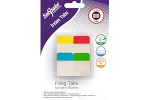 Snopake Onglets repositionnables extra épais 38x25mm - 80 onglets [Assortiments/semi-transparent] 15882