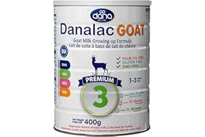 DANALAC PREMIUM Lait de croissance bébé à base de lait de chèvre 3ème stade - pour jeunes enfants et nourrissons de 1 à 3 ans - Formule EU-2020 (400 g - Pack de 1)