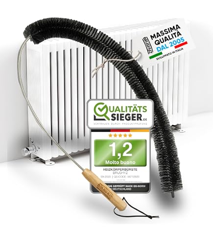 Spazzola per la pulizia del radiatore lunga 120 cm resistente
