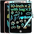 LEYAOYAO 2 Pack LCD Writing Tablet 10inch with Bag - Colorful Screen Doodle Pad Drawing Board Learning Educational Toy - Gift for Kids 3-6 Years Old Girl Boy(Blue+Pink)