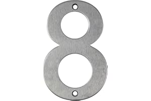 IBOO Edelstahl-Hausnummer zum Anschrauben, schwebende Optik, Design-Hausnummer (Nummer 8)