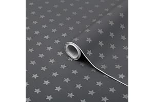 d-c-fix Pellicola Adesiva per mobili Stars grey PVC plastica vinile impermeabile decorativa per cucina, armadio, porta carta rivestimento 45 x 200 cm