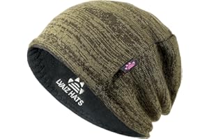 SHINCHIC Winter Fleece Lined Knitted Beanie Hats for Men Reversible Windproof Watch Hat Warm Skull Cap for Women…