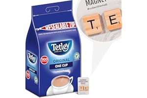 LST DIRECT Tetley Tea Bags 1100 Original One Cup Pack - With Two Free Fridge Magnets