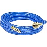 as - Schwabe Druckluftschlauch-Garnitur mit Polyestergewebeeinlage Serie 2050, 5m PVC-Druckluft-Schlauch 9 x 3 mm mit Schnell