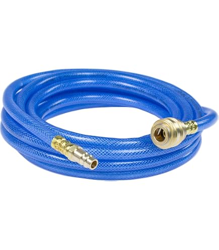 Tuyau D'air Comprimé Brilliant Tools 9mm (intérieur) 5m - Pression 1-15 Bar, Raccords Rapides Inclus - Polyéthylène Résistant