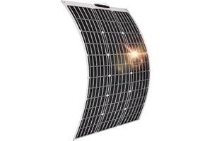 Panel solar flexible de 100W de Technaxx - Fácil instalación e ideal para acampadas, caravanas, barcos, gazebos, balcones, etc. - Panel solar monocristalino TX-208