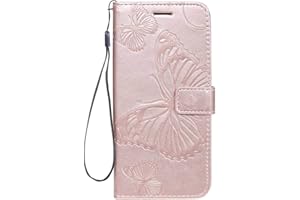DENDICO Cover per Huawei P Smart 2020, Pelle Portafoglio Custodia per Huawei P Smart 2020 Custodia a Libro con Funzione di appoggio e Porta Carte di Credito - Oro Rosa