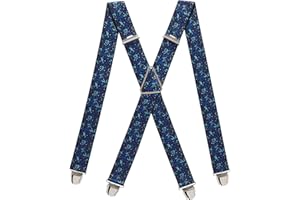 PIERROT Bretelles Homme Larges Made in France - Elastique Ultra Résistant & 4 Clips Extra Fort en X - Taille Ajustable Jusqu’à 130cm - Garantie à Vie - Fabrication Artisanale