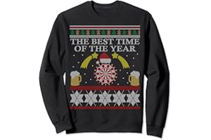 SANTA CLAUS CHRISTMAS HÄSSLICHER WEIHNACHTSPULLI Funny Darts Costume Ugly Christmas Sweater Dart Sweatshirt