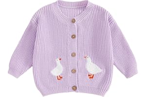 LYSINK Toddler Baby Girls Knitted Cardigan Long Sleeve Button Down Sweater Tops Fall Winter Solid Color Warm Coat Outwear