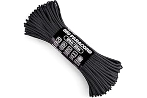 Atwood Rope Mfg. 550 Paracorde de 100 Pieds 7 brins, Noir