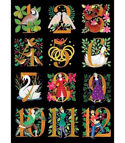 Macmillan Twelve Days Charity Christmas Cards - Pack Of 10 Luxury And Eco-Friendly Christmas