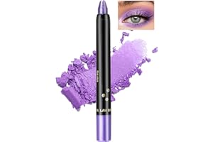 Jutqut Lila Glitzer Lidschatten Stift, Schimmer Metallic Eyeliner Stick, Lazy Eyes Lidschattenstift, Long Lasting Eyeshadow Pencil, Perlglanz Cream Augenstift, Waterproof Augen Make up #09