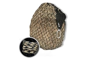 'hay chix Hay Net for Horses | Slow Feed Hay Bag Feeder | Marine-Grade UV Treated Nylon | Holds 4-6 Flakes | Half Bale Net (1 3/4'' Holes)'