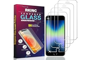 Szkło hartowane RKINC [4 Sztuk] dla iPhone 7 Plus / 8 Plus, folia wygaszacza ekranu, Twardość 9H 0,33 mm [Dożywotnia gwarancja] [Odporny na zarysowania