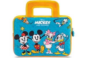 Pebble Gear Disney Mickey and Friends Carry Bag - Universal Neoprene Kids carrry Bag in Disney Mickey and Friends-Design, for 7" Tablets (Fire 7 Kids Edition, Fire HD 8 case), Durable Zip