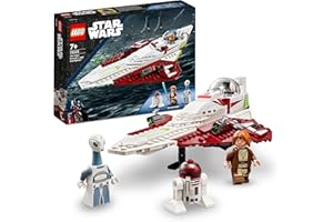LEGO Star Wars Le Chasseur Jedi d’Obi-Wan Kenobi : Jeu de Construction Star Wars avec Minifigurine Taun We, Figurine Droïde, Sabre Laser, Cadeau Enfants, Filles et Garçons dès 7 Ans 75333