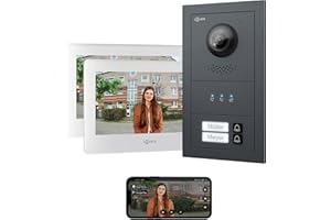 GOLIATH Basic Line Türklingel & Türsprechanlage mit Kamera für [MEHRFAMILIENHAUS] mit Smartphone App - Klingel mit Kamera & Monitor - Doorbell Camera - Video Sprech - & Gegensprechanlage mit Türöffner