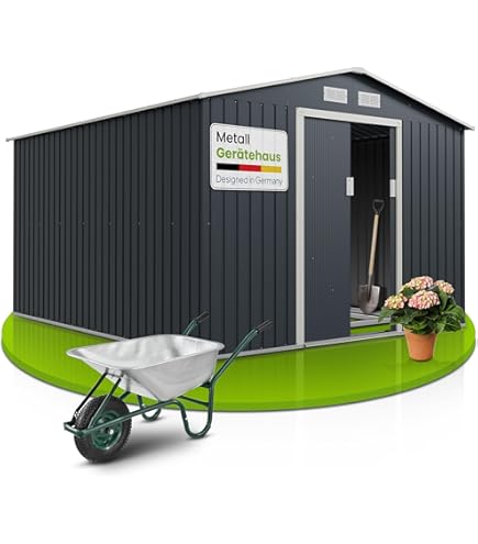 Pergart Gerätehaus Lübeck 89 - 5,98m² Gartenhaus Mit Schiebetüren